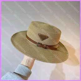 Flat Fitted Bucket Hat Designer Women Caps Hats Mens Casquette Woven Straw Hat Womens Casual Summer Beach Baseball Cap D218023F192o