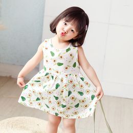 Girl Dresses Girls 2023 Summer Children Cotton Princess For Kids Korean Baby Clothes Stuff Fruit Print