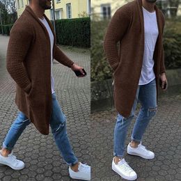 Men's Sweaters Autumn Winter Solid Colour Knitted Sweater Jackets Cardigan Coats Male Clothing Casual Black Zip Up Abrigo Hombre