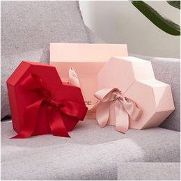 Gift Wrap Heart-Shaped Originality With Hand Gifts Der Box Lipstick Per Bow Set Packaging Portable Paper Case 101 E3 Drop Delivery H Dhyyq