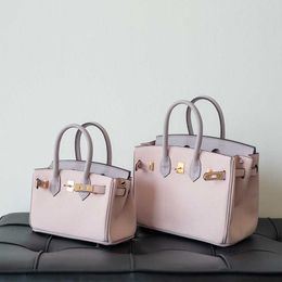 Top Platinum Luxurys Handbag Leather Bag Head-layer Mini Small 2024 Womens One-shoulder Portable Cross-body Color-blocking