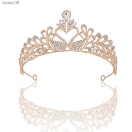 Wedding Headdress New Alloy Rhinestone n Crown Korean Xianmei Photography Photo Wedding Dress Accessories Bride Crown L230704