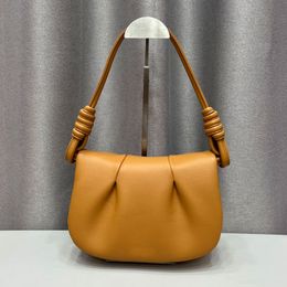 Mediaeval Underarm Bag Clutch Handbag Ladies Handbags Purse Napa Cowhide Material Adjustable Long Shoulder Strap Crossbody Bags Genuien Leather