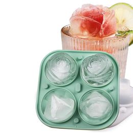 Baking Moulds 3D Rose Ice Silicone Mould Reusable For Ball Maker Heart Diamond Shape Buckets To Make Big