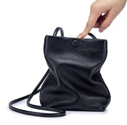 Fashion Cellphone Shoulder Bag Women Real Leather Crossbody Handbag Card Holder Messenger Bag Flap Wallet