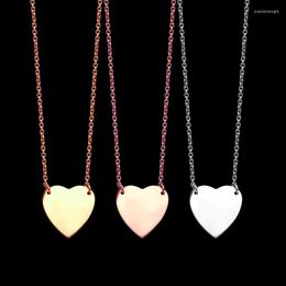 Chains Korean For Women Necklace Love Pendant Mini Chain Stainless Steel Luxury Jewellery Birthday Gift Wholesale