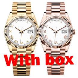 Automatic Women and men's mechanical watch 36mm stainless steel silver/gold/rose gold designer watch design classic sapphire luminous business watch montre de luxe