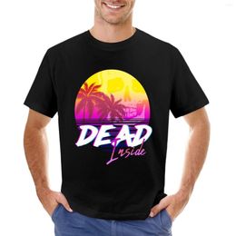 Men's Tank Tops Dead Inside - Vaporwave Miami Aesthetic Spooky Mood T-Shirt Black T Shirts Tees Mens Casual Stylish