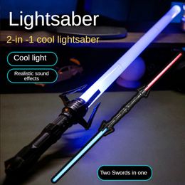 LED Light Sticks Lightsaber 80cm RGB Laser Sword Toys Sabre 7 Colours Change Kids Telescopic Force FX FOC Blaster Jedi Boys Gift 230617