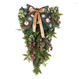 Decorative Flowers Christmas Wreath For Front Door Red Fruit Arrangement Ornament Traditional Elements Home Party Hanging Garland