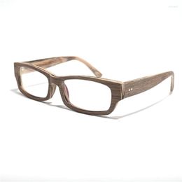 Sunglasses Cubojue Wooden Grain Reading Glasses Male Women 125 175 225 250 300 Small Narrow Rectangle Thick For High Sphere Spectacles