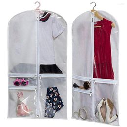 Storage Boxes Practical Clothes Bag Thick Dust Visible Moistureproof 4 Grids Shop Dustproof