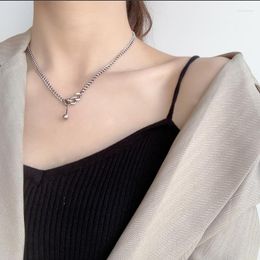Chains Genuine Real Jewels X2014 Korean Chic Feng Xiaozhong Heavy Industry Women's S925 Sterling Silver Cool Person Chain