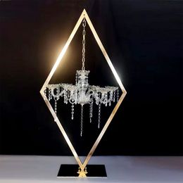 Castiçais de metal 6 cabeças acrílico candelabro para decoração de casa peças centrais de casamento decorações