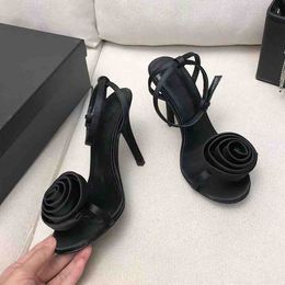 New Spring and Autumn suede sandals stiletto Heel Evening shoes for women heeled Luxury Designer Ankle