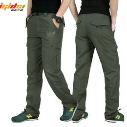 Men's Pants Men's Military Style Cargo Pants Men Summer Waterproof Breathable Male Trousers Joggers Army Pockets Casual Pants Plus Size 4XL 230715