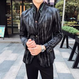 Men's Suits Rsfocus 2023 Brand Velvet Blazer Suit Jacket Vintage Style Wedding Party Prom Male High Quality Mens Casual Blazers XZ155