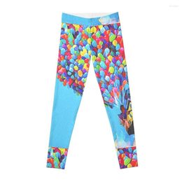 Active Pants Up Balloons Flying Into The Sky Leggings Women Gym Women's Clothing Sports Push Tights For