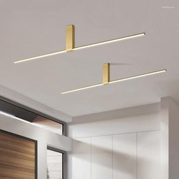 Ceiling Lights Nordic Strip Led Lamp Corridor Restaurant Chandelier Light Fixtures Bedroom Clothing Store Interior Decor