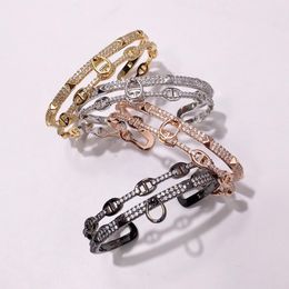 Europe and The United States Popular Fashion Multi-layer Bracelet C-shaped Design Punk Hipster Street Rivet Bracelet