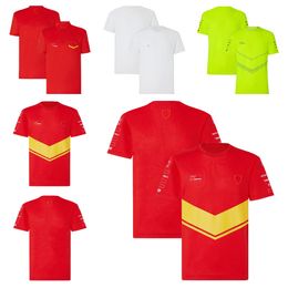 2023 Summer New F1 Team Dress Red Racer T-shirt Men's Breathable Quick-drying T-shirt POLO Shirt Plus Size Customization