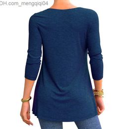 Women's Knits Tees Oversized T-shirt Women's Clothing 2023 Latest Fashion Lace Cut Long Sleeve T-shirt Plain Casual Women's Large Top Z230717