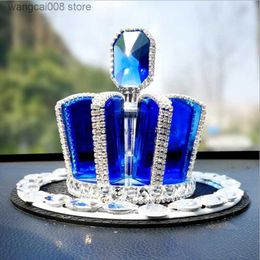 Interior Decorations Diamond Perfume Holder for Car-Perfume Car Mounted Decoration Creative Crystal Crown Light Odour + Non-slip mat Car Accessories T230717