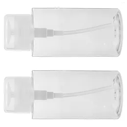 Nail Gel 2 Pcs Bottled Clear Travel Bottles Dispenser Press Pump Plastic Push Cosmetics Remover