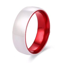 Wedding Rings 8mm White Ceramic Ring Orange Green Red Purple Two-color Wedding Ring for Men and Women 230717