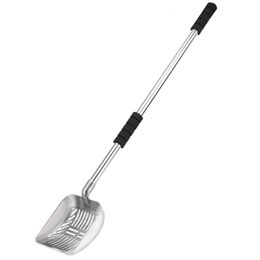 Other Cat Supplies Metal Litter Scoop With Deep Shovel And Long Handle Detachable Stainless Steel Non Stick Sifter Foam Padded 230717