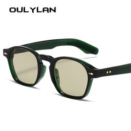 Sunglasses OULYLAN Square Women Fashion Vintage Decoration Jelly Colour Eyewear Men Trending Pilot Sun Glasses Shades UV400 230717