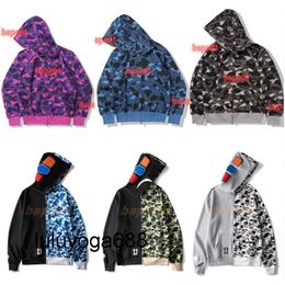 Designer Hoodies Men Women Sweetwear Jacket Shark Pattern fashion brand Hoodie Camouflage Sweatshirts 23 Colours mens Womens Clothing hoodie