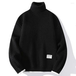 Men's Sweaters #5856 Winter Turtleneck Sweater Men Solid Colour Warm Tight Pullovers Thick Basic Pullover Male Knitted