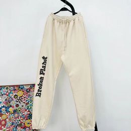 Broken planet market BPM Small letters star foam printed fashion Men's women sweatpants Matching pair wash water patchwork athleisure pants Plus Size SMLXL