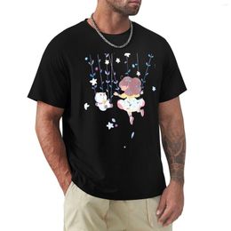 Men's Tank Tops Bee And Puppycat Cartoon T-Shirt Animal Print Shirt For Boys Black T Plain Shirts Men