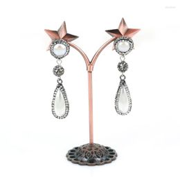 Dangle Earrings High Quality Pearl For Women Zircon Crystal Rhinestone Paved Ball Shape Dangling Luxury Female Jewellery