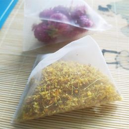 Nylon Tea Filter Bag Transparent Bags Empty Pyramid Tea Bag Heat Sealed 1000pcs lot2860