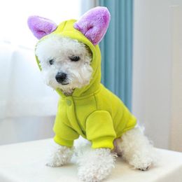 Dog Apparel Pet Two Legs Plush Hoodie Sweatshirt Teddy Clothes