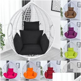 Pillow Swing Chair Sofa Cushion Mat Hanging Indoor Outdoor Patio Egg Chairs Seat Pad Without 1913 V2 Drop Delivery Home Garden Texti Dh2Eg