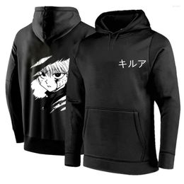 Men's Hoodies 2023 Summer Mens Print Jacket Anime HUNTERXHUNTER Killua Zoldyck Harajuku Zipper Sweatshirt Cotton High Street Coats Tops