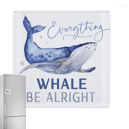 Gift Wrap Whale Be Alright Magnetic Fridge Magnet Home Supply Household Refrigerator Waterproof Acrylic