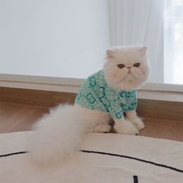 Fashion Brand Cat Dog Sweater Autumn Winter Soft Schnauzer Teacup Cat Corgi Simple Cute Sweater