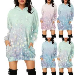 Gym Clothing Women Casual Fashion Colorful Floral Print Hoodie Long Sweatshirt
