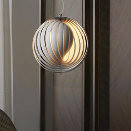 Italy Designer Rotary Moon Pendant Lamps Living Room Light Modern Minimalist el Restaurant Cafe Bar Circle Pendant Light260r