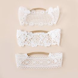 Hair Accessories 3pcs/Lot Baby Headbands Lace Wide Hairbands For Girls Born Different Hollow Forms Headwraps Kids