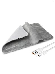 Carpets USB 5V Electric Heating Pad For Cramps & Back Pain Relief Heat With 59 INCH Cable Mini Heated Blanket 19.6 11.8 Grey