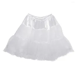 Skirts Short Formal Dresses For Women Retro Underskirt Swing Vintage Mini Petticoat Skirt - Size S-M(White)