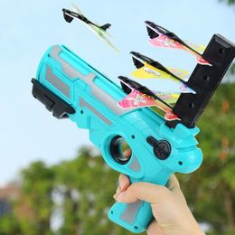 Sand Play Water Fun Aeroplane Launcher ToyAirplane Toys Catapult Plane Gun for Kids Outdoor Toy One Click Ejection Launchers 230617