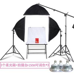 Remote dimming Lighting Four Lamp Holder Photographic Softbox Photo Studio Continuous Light System Lighting Kits Soft Box for Photography Video Shooting