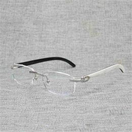 48% OFF Natural Wood Square Clear Glasses Frame Men Buffalo Horn Oversize Rimless Optical Eyewear for Women Reading Eyeglasses OculosKajia New